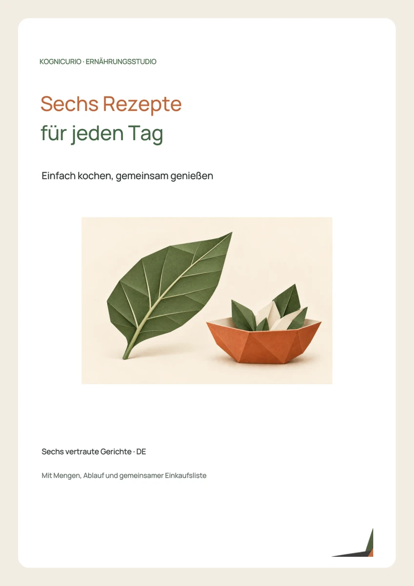 Sechs Rezepte für jeden Tag
