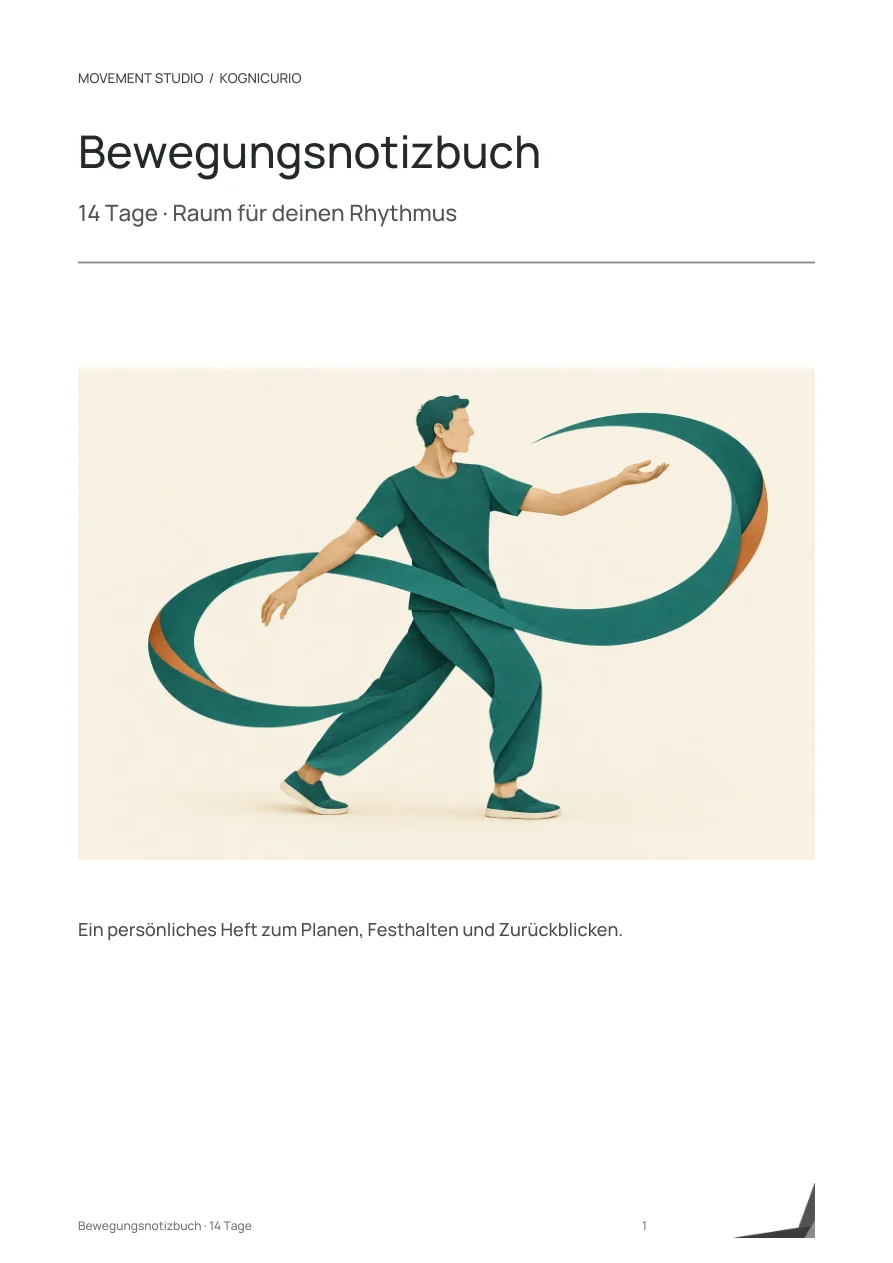 Bewegungsnotizbuch: 14 Tage